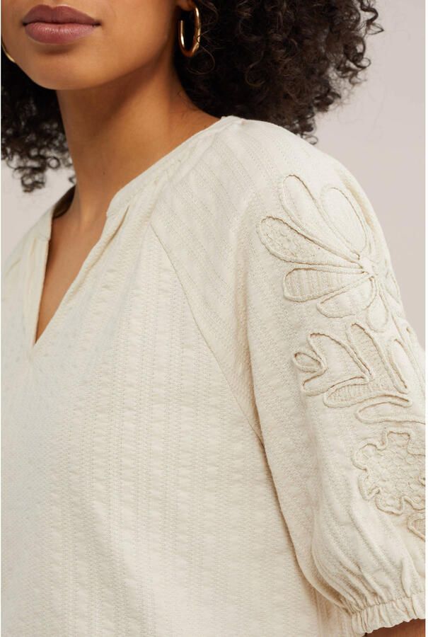 WE Fashion top ecru broderie - Foto 2
