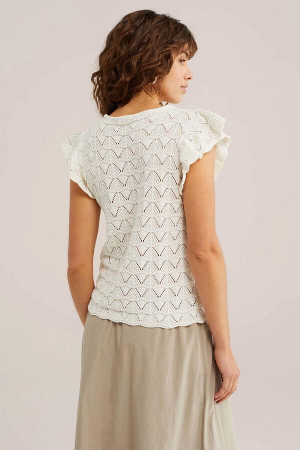 WE Fashion top gebreid wit - Foto 2