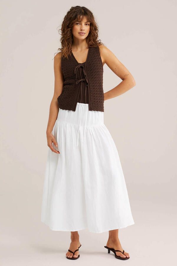 WE Fashion top gehaakt bruin - Foto 2