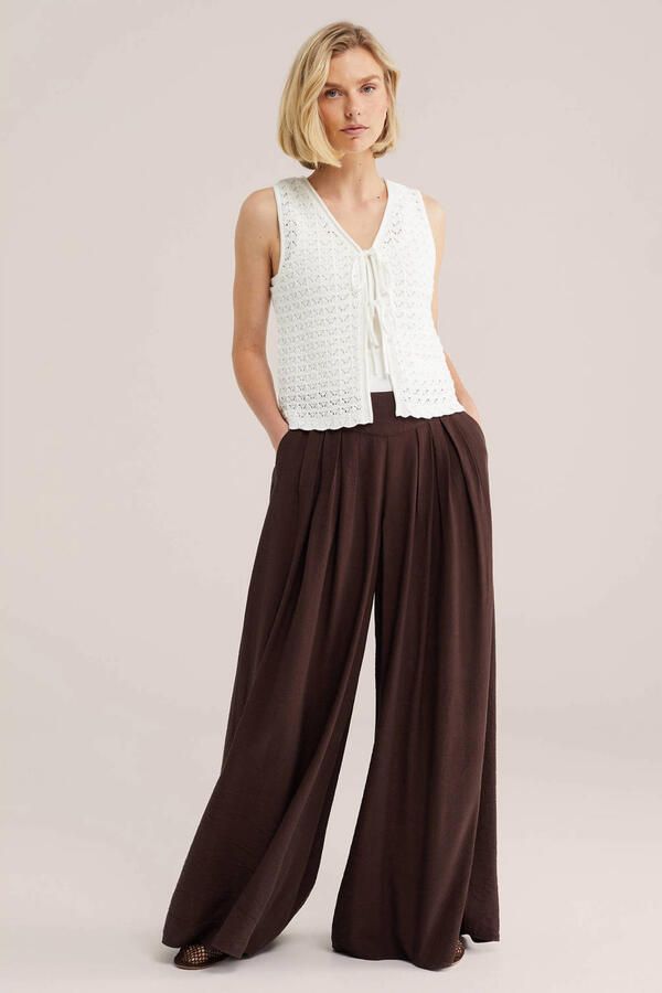 WE Fashion top gehaakt wit - Foto 2