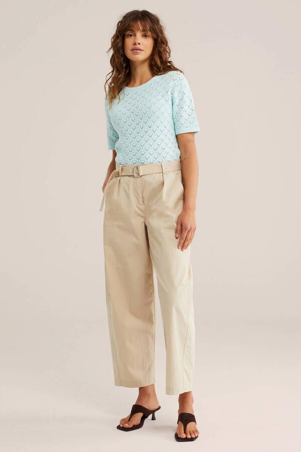 WE Fashion top lichtblauw gebreid - Foto 2
