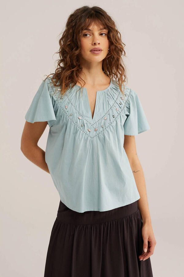 WE Fashion top lichtblauw