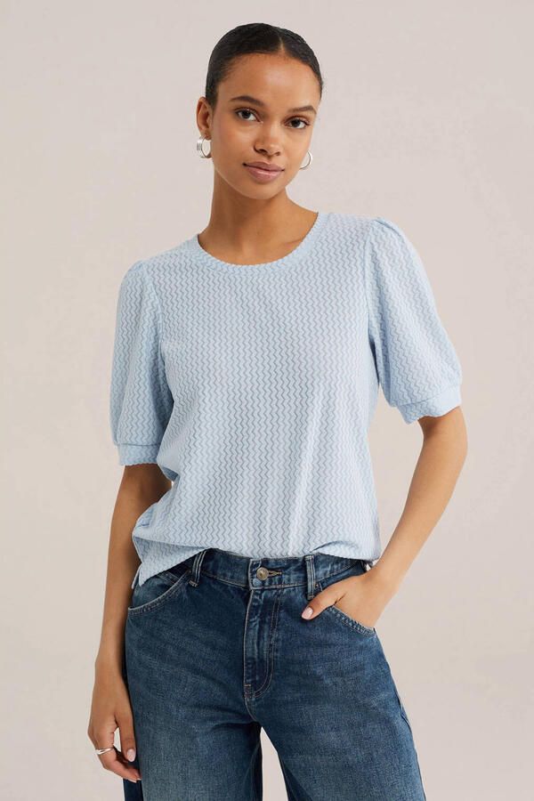 WE Fashion top lichtblauw