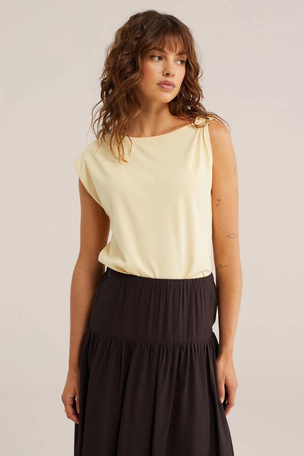 WE Fashion top lichtgeel