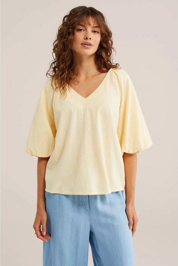 WE Fashion top lichtgeel