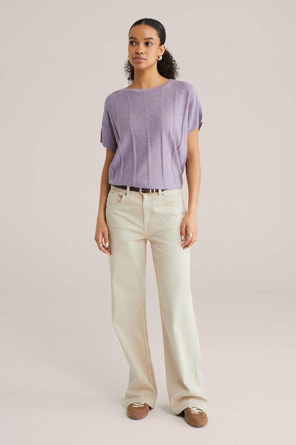 WE Fashion top lila gebreid - Foto 3