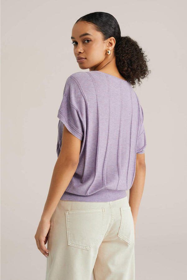 WE Fashion top lila gebreid - Foto 2
