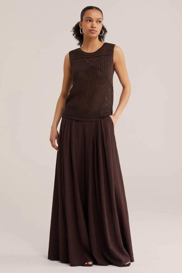 WE Fashion top met lurex bruin - Foto 3
