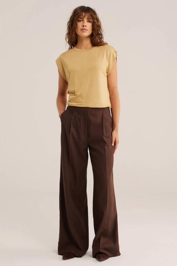 WE Fashion top met lurex goud - Foto 2
