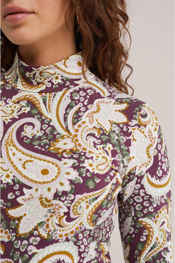 WE Fashion top met paisley paars - Foto 2