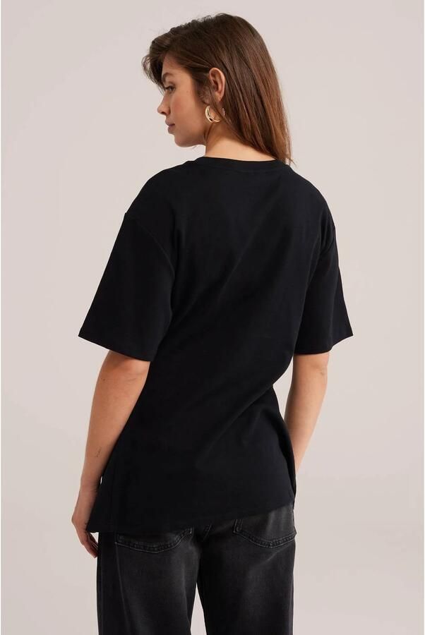 WE Fashion top met plooien zwart - Foto 2