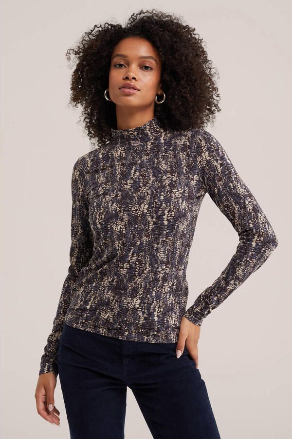 WE Fashion top met print blauw