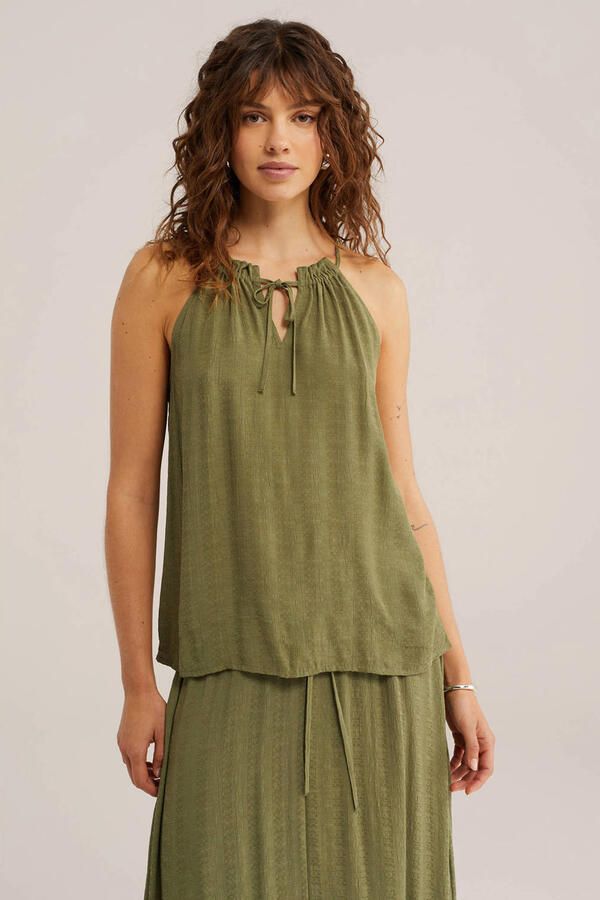 WE Fashion top olijfgroen
