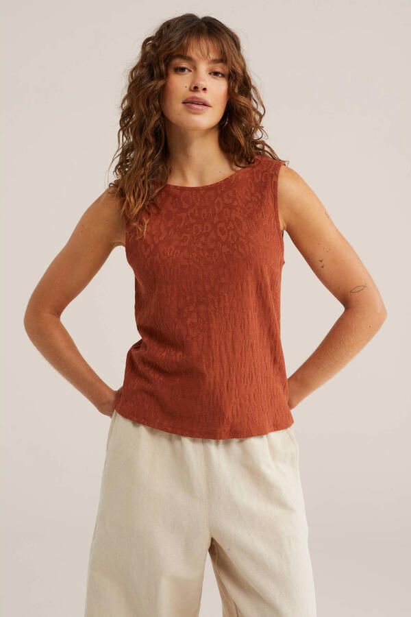 WE Fashion top roodbruin