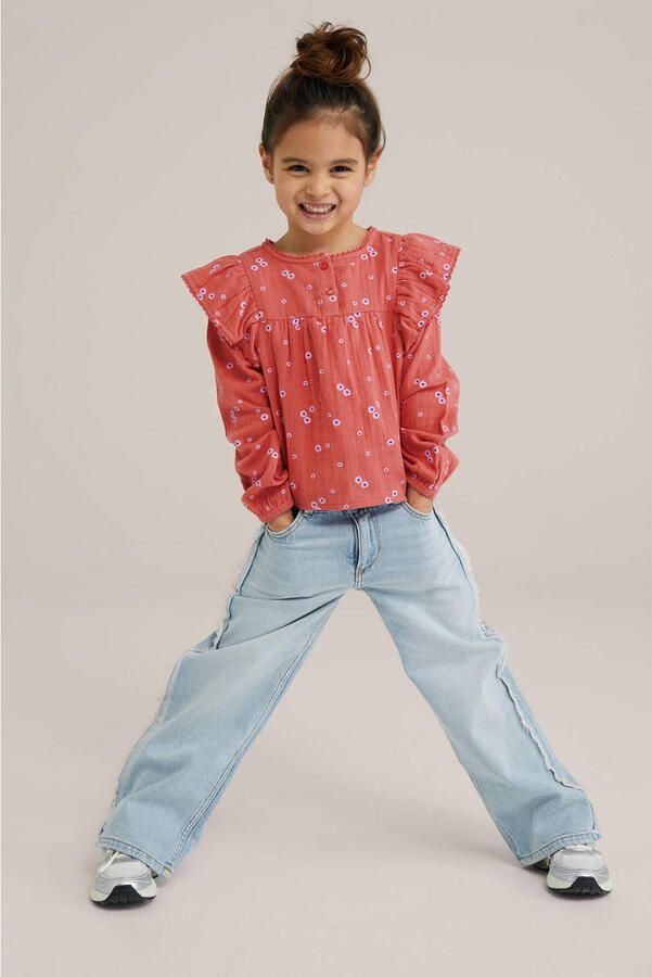 WE Fashion top rood roze blauw - Foto 2