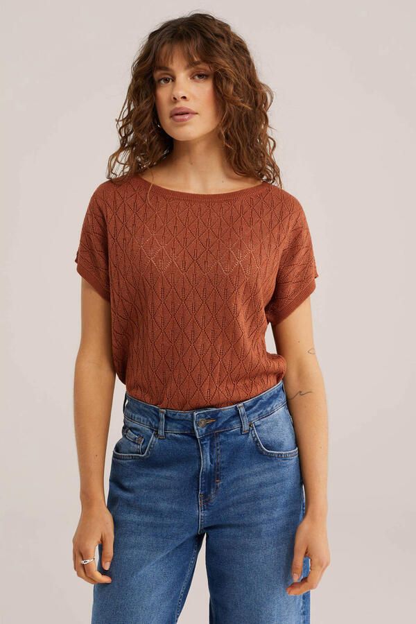 WE Fashion top terra met lurex