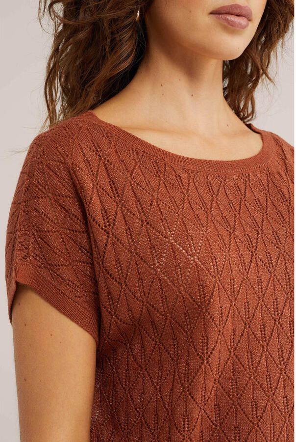 WE Fashion top terra met lurex - Foto 2