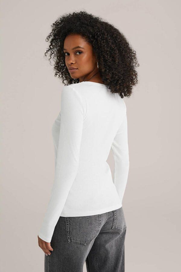 WE Fashion longsleeve katoen wit - Foto 2