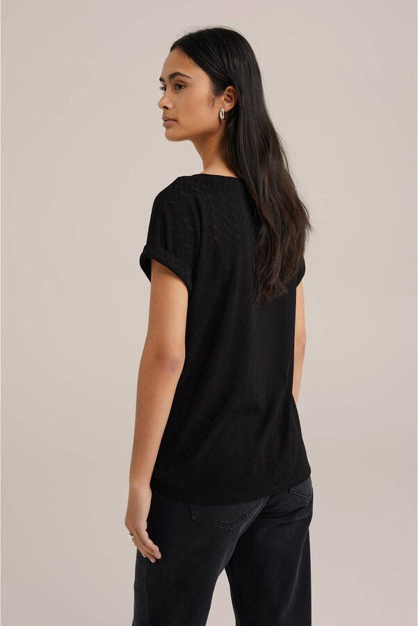 WE Fashion ajour top zwart - Foto 2