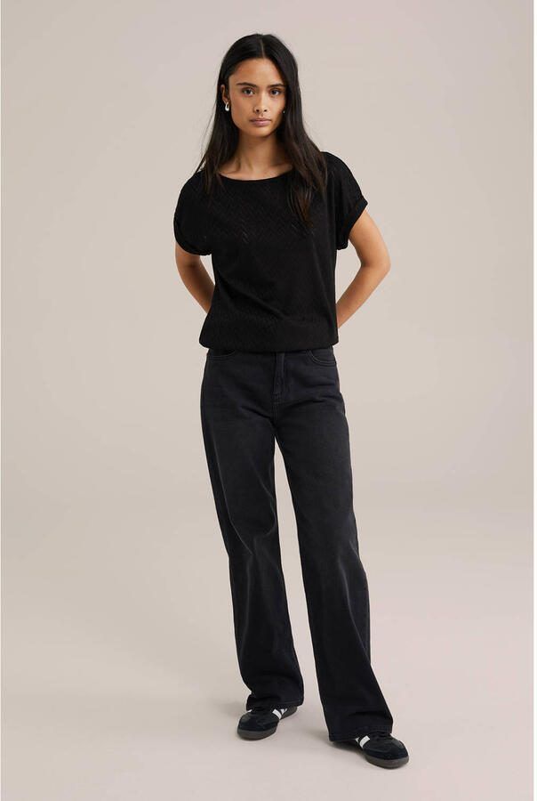 WE Fashion ajour top zwart - Foto 3