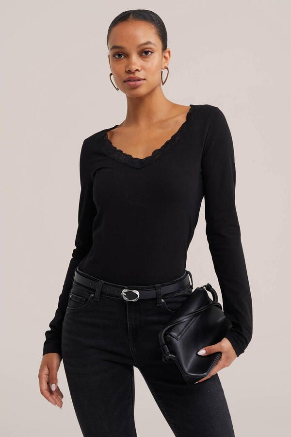 WE Fashion top zwart