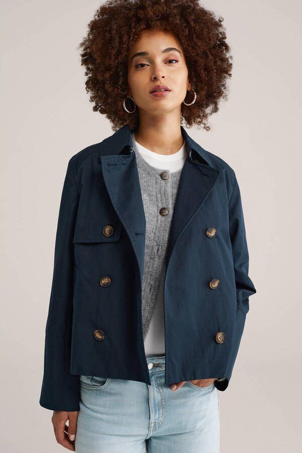 WE Fashion trenchcoat donkerblauw - Foto 2