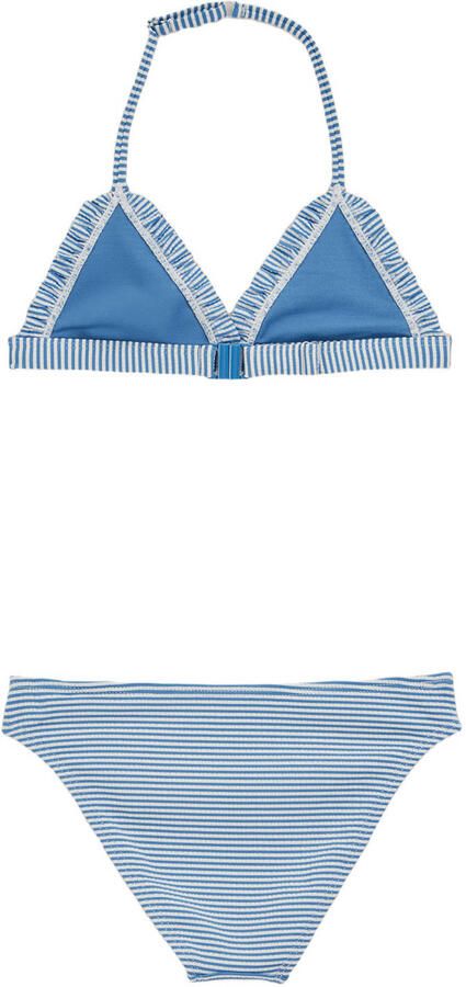 WE Fashion triangel bikini gestreept blauw wit - Foto 3