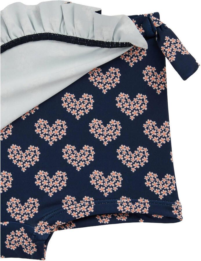 WE Fashion triangel bikini met ruches donkerblauw - Foto 2