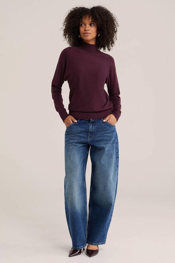 WE Fashion trui aubergine
