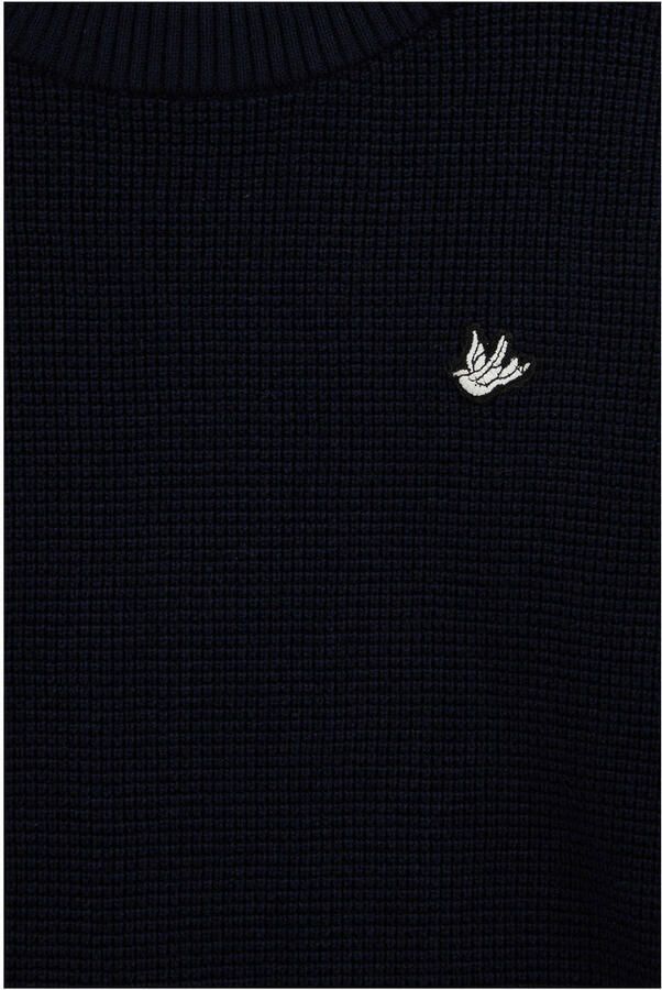 WE Fashion trui donkerblauw fijn gebreid - Foto 2