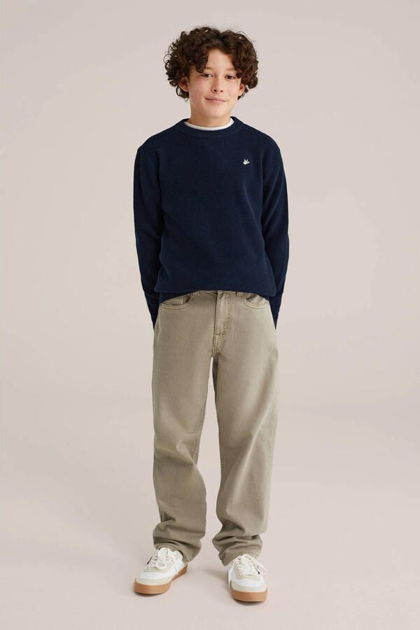 WE Fashion trui donkerblauw fijn gebreid - Foto 3