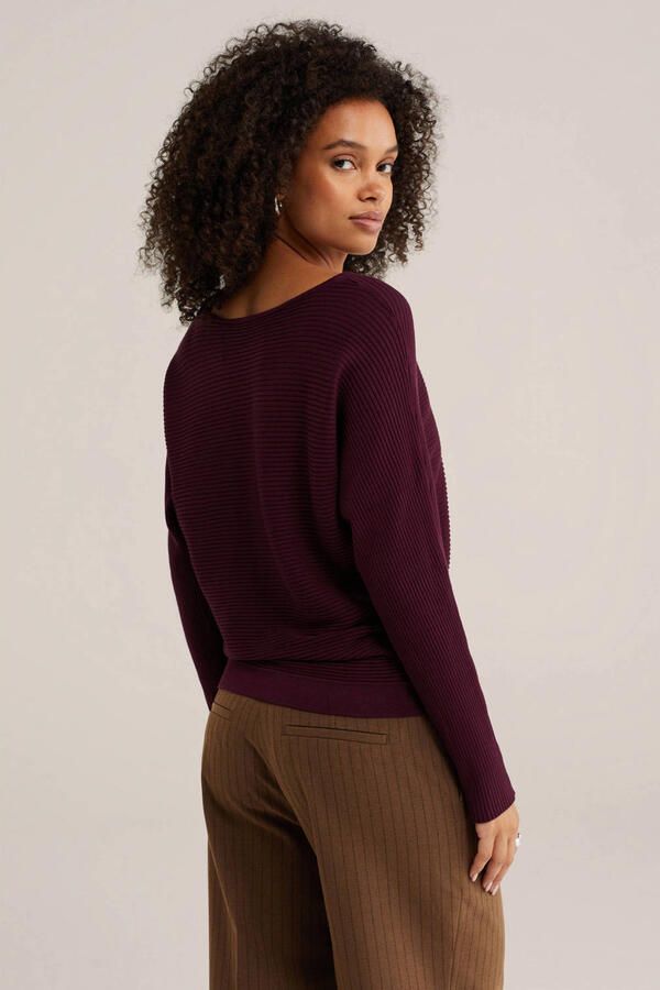 WE Fashion trui donkerrood - Foto 2