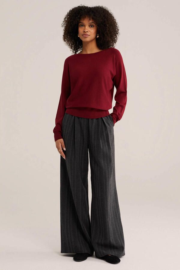 WE Fashion trui donkerrood - Foto 2