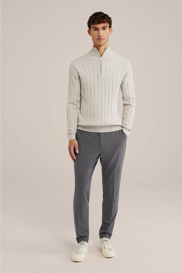 WE Fashion trui fijn gebreid beige