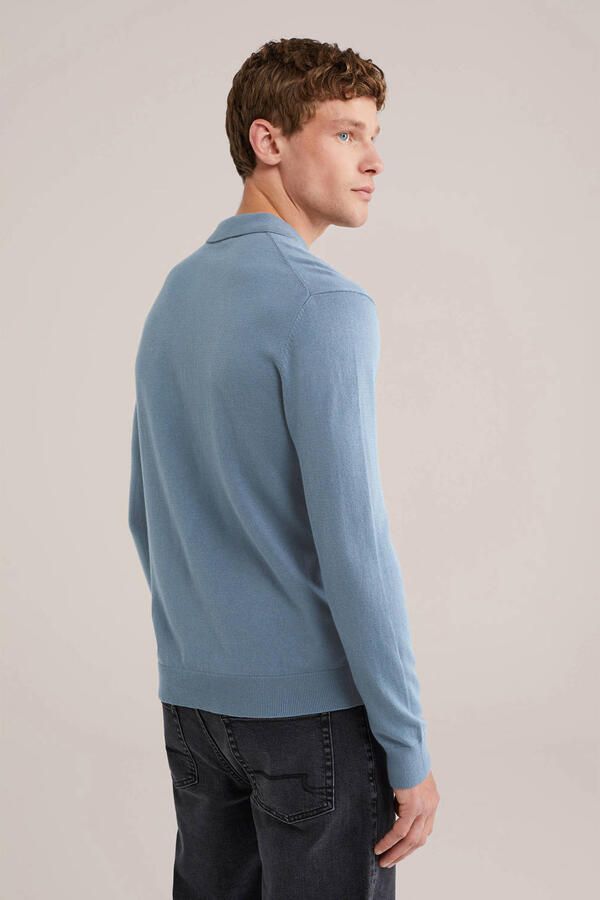 WE Fashion trui fijn gebreid blauw - Foto 2