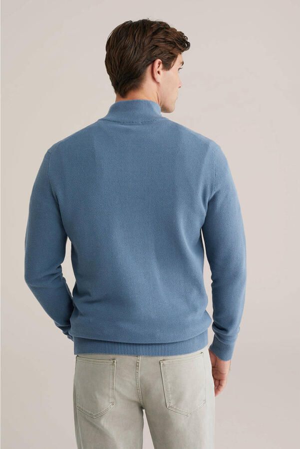WE Fashion trui fijn gebreid blauw