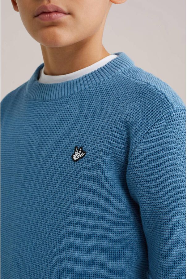 WE Fashion trui fijn gebreid blauw - Foto 3