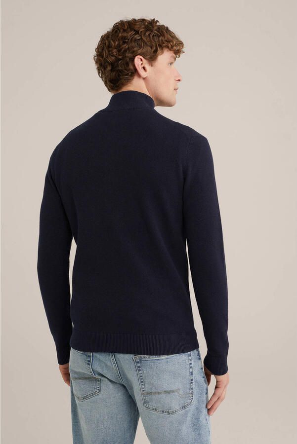 WE Fashion trui fijn gebreid donkerblauw - Foto 3