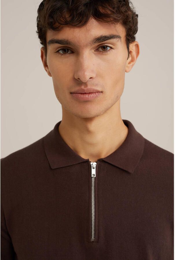 WE Fashion trui fijn gebreid donkerbruin - Foto 2