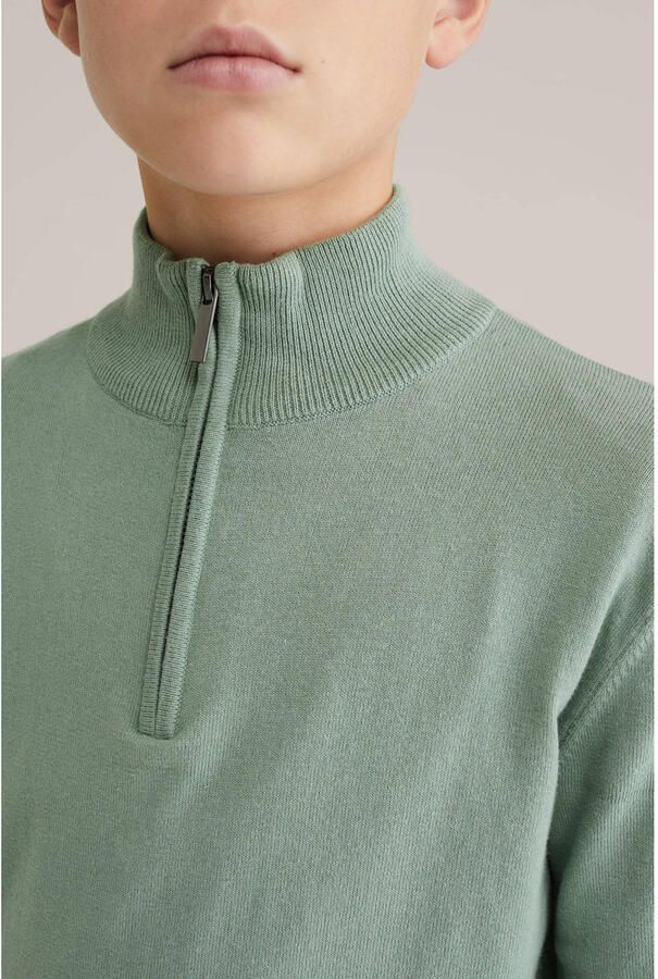 WE Fashion trui fijn gebreid groen - Foto 3