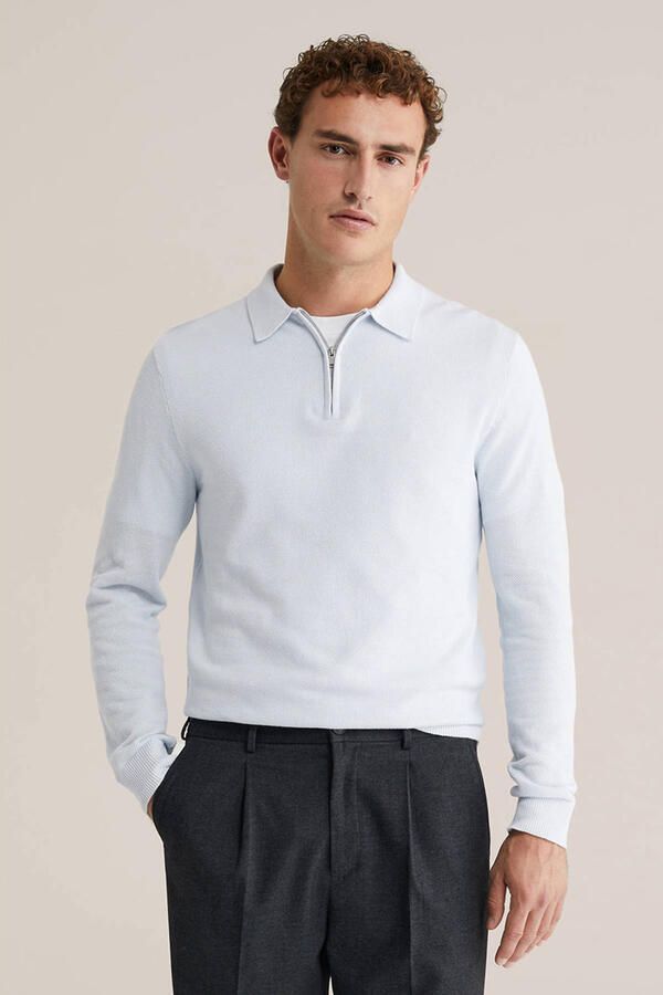 WE Fashion trui fijn gebreid lichtblauw - Foto 3