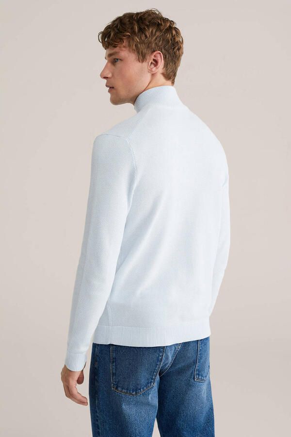 WE Fashion trui fijn gebreid lichtblauw - Foto 3