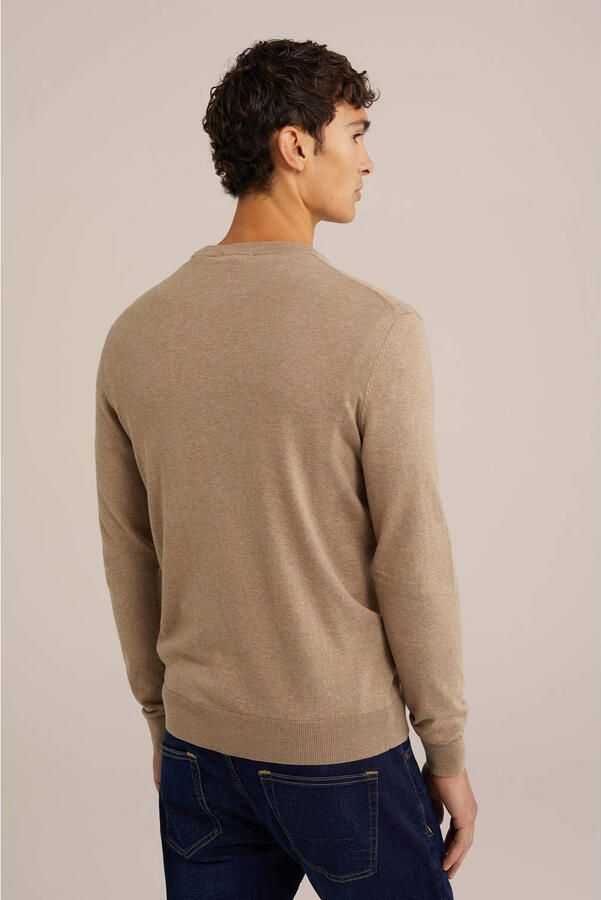 WE Fashion trui fijn gebreid lichtbruin - Foto 2