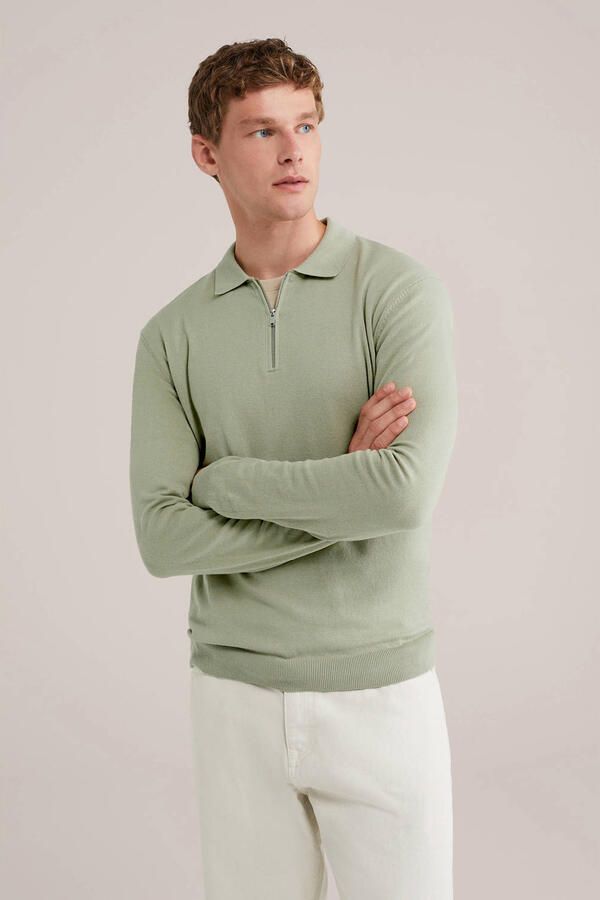 WE Fashion trui fijn gebreid lichtgroen
