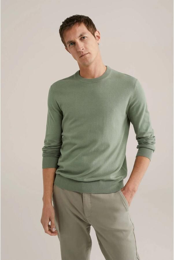 WE Fashion trui fijn gebreid lichtgroen