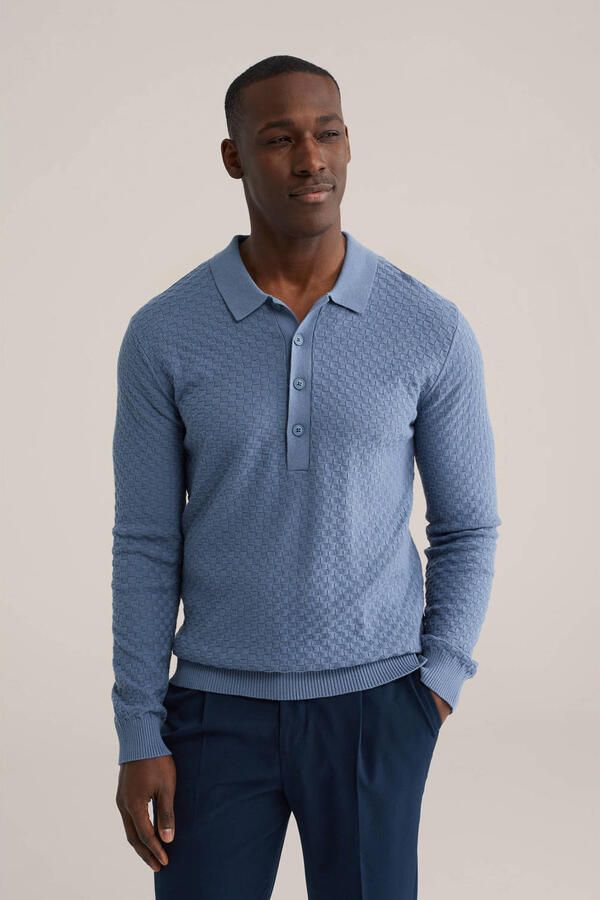 WE Fashion trui gebreid blauw