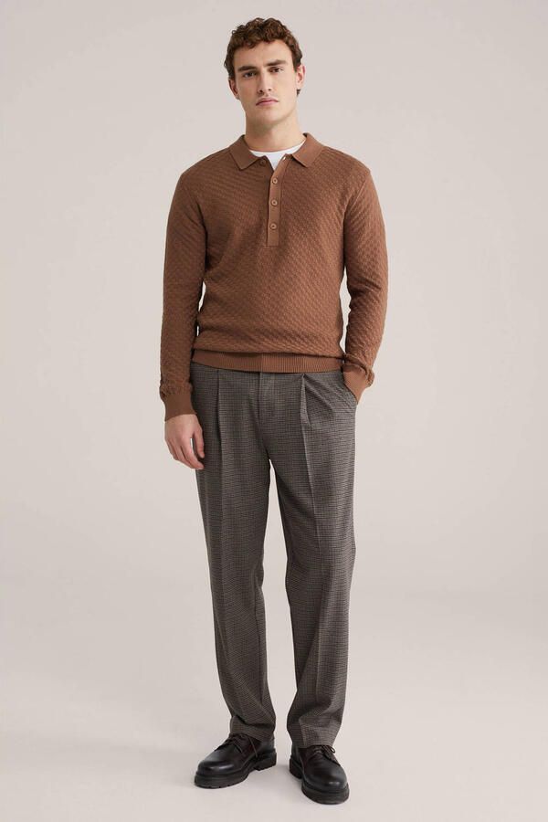 WE Fashion trui gebreid bruin
