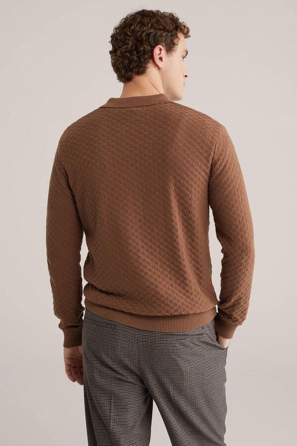 WE Fashion trui gebreid bruin - Foto 3