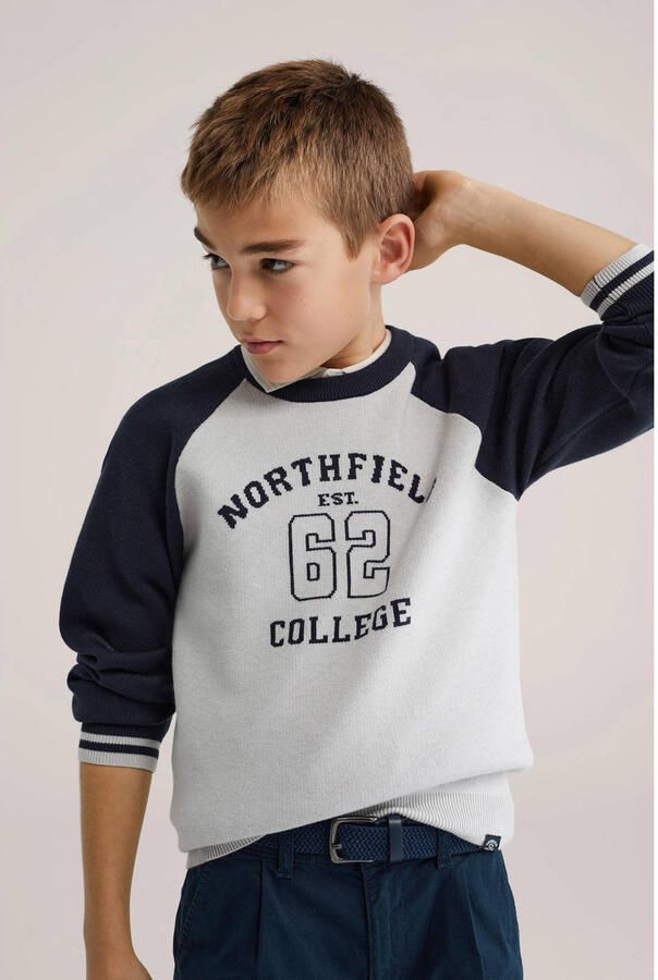 WE Fashion trui grijs melange fijn gebreid - Foto 2