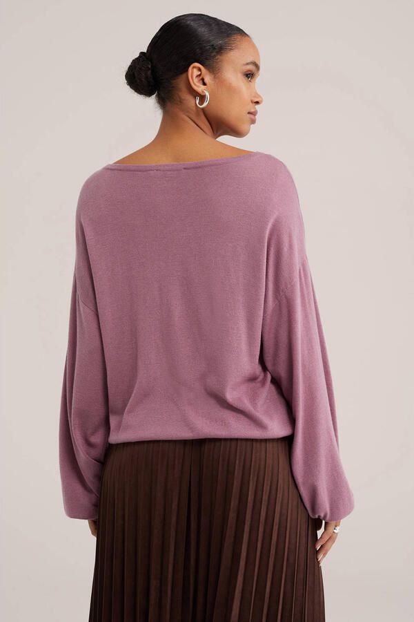 WE Fashion trui met wol oudroze - Foto 2